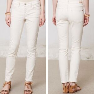 Anthropologie Pilcro Letterpress "Stet" Skinny Ankle Jean White, Women's Size 28